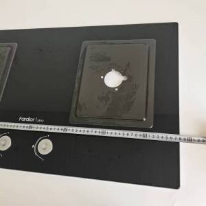 帮客材配法迪欧燃气灶JZT-2B12、JZY-2B12玻璃面板(黑色钢化玻璃,,含水盘)