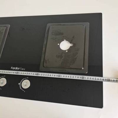 帮客材配法迪欧燃气灶JZT-2B12、JZY-2B12玻璃面板(黑色钢化玻璃,,含水盘)