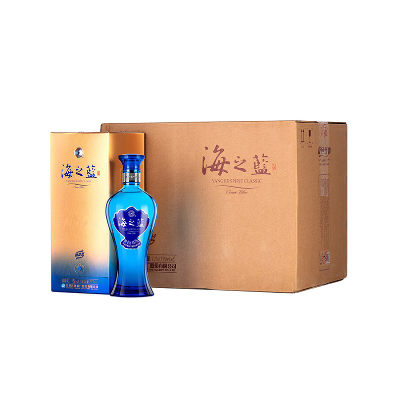 洋河 蓝色经典 海之蓝42度375mL*6瓶整箱装 浓香型绵柔白酒