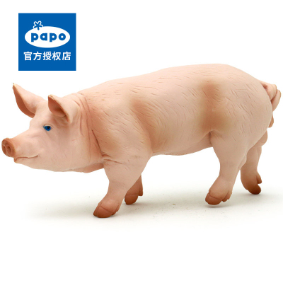 法国PAPO农场动物仿真小猪模型佩奇公仔摆件儿童男孩女孩手办玩具