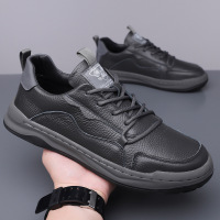 板鞋男2025新款头层牛皮透气简约休闲皮鞋潮流时尚小白鞋一件