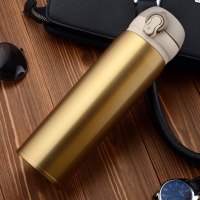 家柏饰(CORATED)大容量保温杯500ml男不锈钢水杯女学生便携刻字泡茶杯定制印logo 香槟金