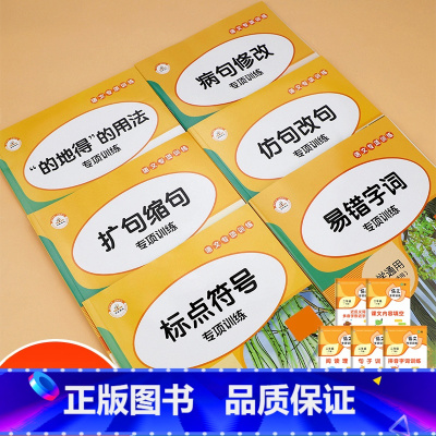 语文专项训练通用版 共6册 小学通用 [正版]小学生词语积累大全语文专项训练书籍1-6年级通用版 重叠词aabb式 ab