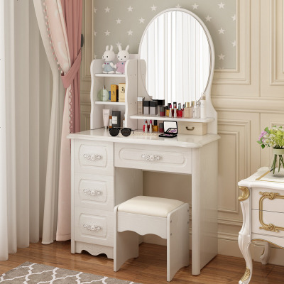 欧式梳妆台女生卧室小户型70/80CM现代简约少女化妆台收纳柜一体
