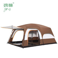 劲脉 露营/旅游/登山帐篷 户外野营帐篷 咖啡色-430*300*200CM 顶