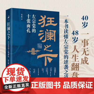 狂澜之下:左宗棠的十张面孔 徐志频 著 选择 交友 用人 家风等方面 揭秘左宗棠从问题少年到晚清战神的逆袭之路 历史人物
