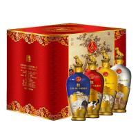 （正品保真）五粮液股份公司出品 52度浓香型 狗年生肖酒 戊戌狗年纪念酒500ml*4瓶 整箱装