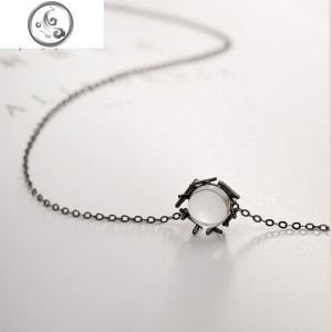 原创心有归巢项链女纯银小众设计简约个性吊坠学生银链银饰 JiMi 心有归巢项链