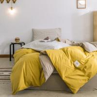 美帮汇简约水洗棉被套单件全棉学生宿舍单双人1.82.0米1.5色全棉被罩