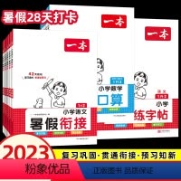 [数学]暑假口算(人教版) 小学一年级 [正版]暑假一本小学语文暑假阅读+数学暑假口算 一二三四年级五年级暑假作业28天