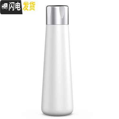 三维工匠智能保温杯女学生简约创意可爱少女心网红提醒喝水多功能测温水杯 白色收藏加购赠杯刷