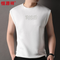 恒源祥美式麂皮绒背心男款夏季青年无袖t恤大码宽松痞帅网红坎肩