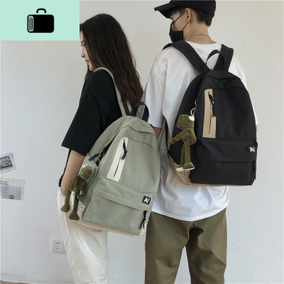 港风双肩包男女韩版时尚潮流初中生中学生大学生书包百搭休闲背包NEW LAKE