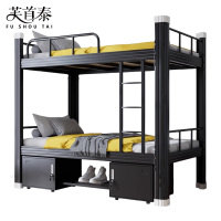 芙首泰钢制双层床含床下柜床垫2000*1000*1800mm张