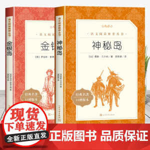 金银岛正版人民文学出版社四五六年级必读课外书经典名著原著 初中生语文阅读丛书8—12岁儿童版神秘岛儒勒凡尔著青少年无删减