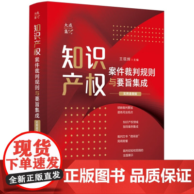 正版 知识产权案件裁判规则与要旨集成 实用速查版 王现辉 主编 中国法制出版社 9787521633047