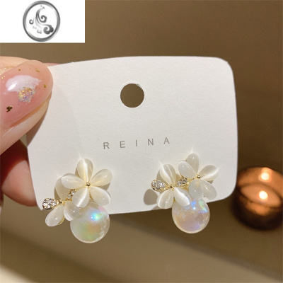 JiMi珍珠耳饰女夏2022年新款潮耳环小众设计感高级耳夹无耳洞女耳钉