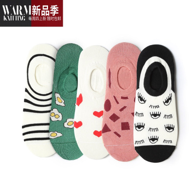 船袜女春夏季薄款短袜女潮ins日系浅口隐形袜男韩版卡通可爱袜子SHANCHAO