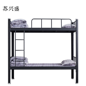 苏兴盛铁架床钢木床宿舍床黑色加厚型2000X1200含床板