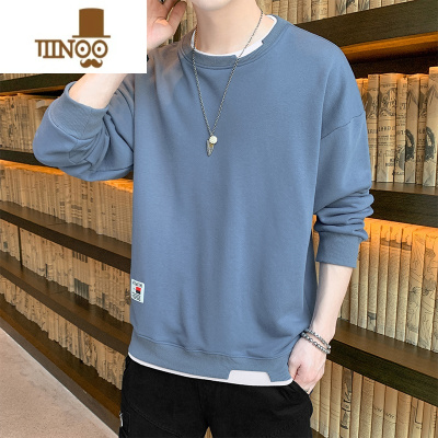 YANXU长袖T恤男士卫衣潮流韩版青少年高中初中学生打底衫上衣服