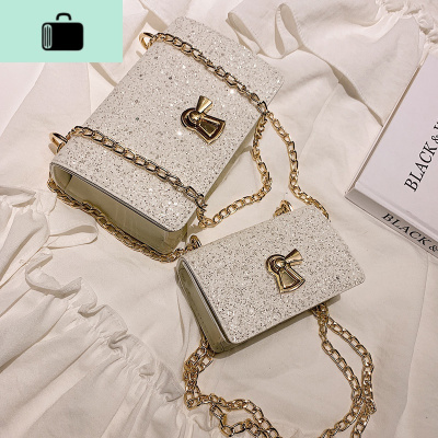 高级感亮片小包包洋气女包2020新款潮韩版百搭链条单肩斜挎小方包NEW LAKE女士单肩包
