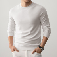 秋冬新款针织衫男圆领毛衣宽松大码圆领毛衣打底针织衫男