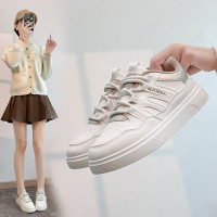 秋季新款透气ins韩版皮面鞋女学生街拍跑步运动休闲鞋