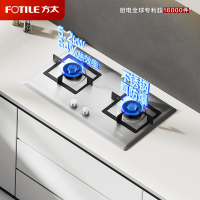方太TF25G-12T天然气燃气灶家用嵌入式不锈钢灶具 5.2kW*大火力双灶头 换装不改孔(液化气详询客服)