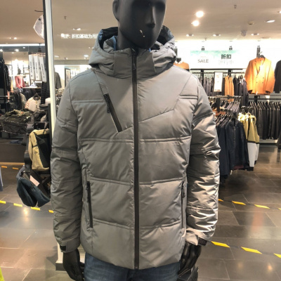 (JIAMEN)新品直营-户外运动男士冬款厚连帽青年白鸭绒服略修身服外套夹克