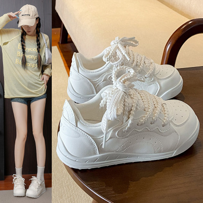 秋季新款ins韩版透气小白鞋女学生厚底百搭休闲运动板鞋_2_76