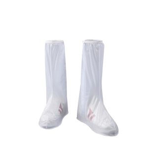 珩祺 HQ-X0697 XL码 PVC加厚高筒户外骑行防雨鞋套 (单位:双)白色