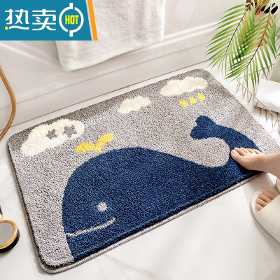 敬平地垫卫生间吸水家用洗手间防滑垫脚踏垫浴室门口门垫卡通地毯