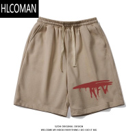 HLCOMAN国潮街头创意运动短裤男女夏季宽松百搭帅气抽绳阔腿学生五分裤子