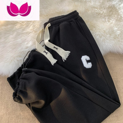 七斓大码300斤华夫格卫裤男韩版潮流ins痞帅高街宽松港风休闲裤