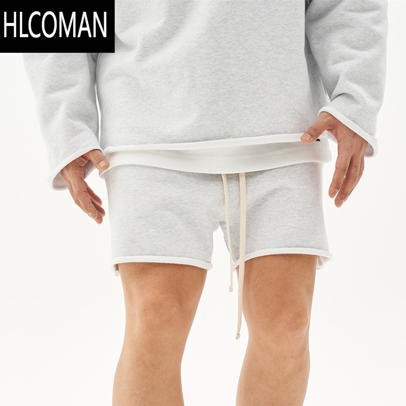 HLCOMAN运动短裤男四分五分裤潮牌宽松夏季透气健身训练美式欧美高街纯色