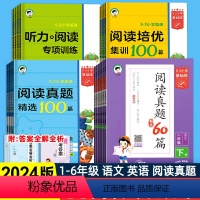 全一册▲英语 阅读真题100篇 小学三年级 [正版]小学阅读真题60篇一二三四五六年级语文上册下册通用版曲一线小学阅读专