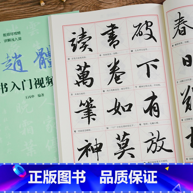 [正版]赵体行书入门视频教程 赵孟俯小楷道德经洛神赋 初学者练字帖练字成年男成人大集字书法全集 北京体育大学出版社 行