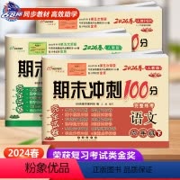 人教版 语文+数学+英语 六年级下 [正版]3本2024春新版期末冲刺100分试卷 语文数学英语全套3本 小学六年级下
