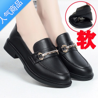 SUNTEK小皮鞋女春秋软底黑色单鞋子2023年新款女鞋乐福鞋百搭妈妈鞋