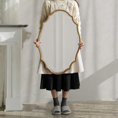 森美人卫生间梳妆镜北欧壁挂洗手间挂墙式家用桌面卧室简约浴室化妆镜子