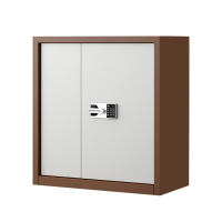 东升顺指纹电子保密柜钢制密码文件柜档案柜办公柜矮柜保密资料柜单节咖白:国保锁