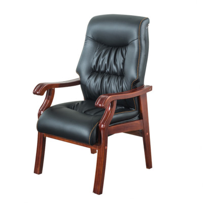 迅迈 实木椅办公椅 会议椅 职员椅 会客椅 皮质接待椅 培训椅 麻将椅 棋牌椅