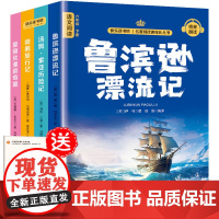 六年级下册快乐读书吧 全4册 鲁滨逊漂流记+汤姆·索亚历险记+爱丽丝漫游仙境+骑鹅旅行记同步人教版语文教材配套书目扫码