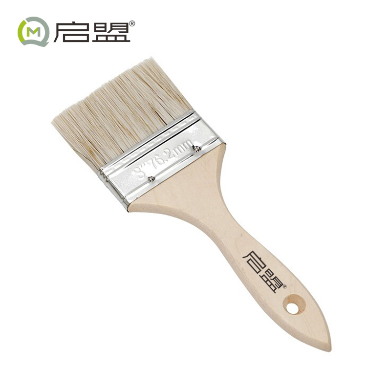 启盟猪鬃油漆刷猪毛刷子加厚3寸QM-80083把