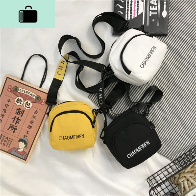 网红少女小包包女包新款2019新款学生帆布包女迷你百搭单肩斜挎包NEW LAKE女斜挎包