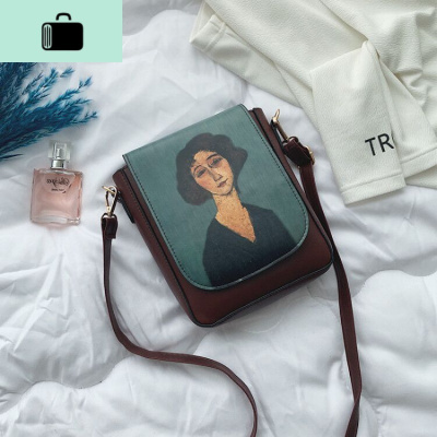 复古小包包女29夏季新款ins超火印花小方包百搭学生单肩斜挎包NEW LAKE女斜挎包