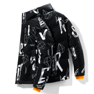 冬装羽绒服男士立领百搭加厚保暖白鸭绒青年潮牌面包服冬装男上衣