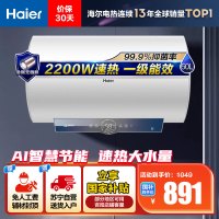 海尔(Haier)60升电热水器EC6001-ME3U1 2200W速热 金刚无缝内胆 健康抑菌 WiFi智控 一级能效