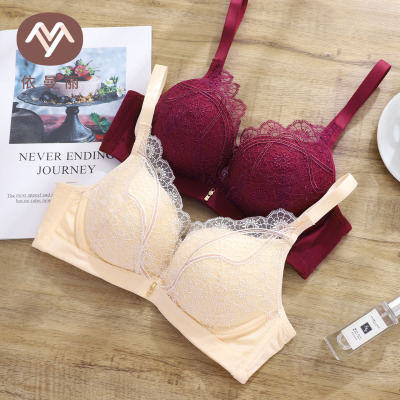 依曼丽内衣女聚拢无钢圈性感胸罩收副乳上托调整型文胸