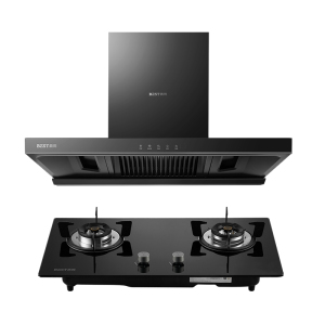 百得(BEST)华帝股份烟灶套装JDC03+AQ11 24m³小金刚三腔吸油烟机三腔三吸 直吸速排5.2kW大火力天然气